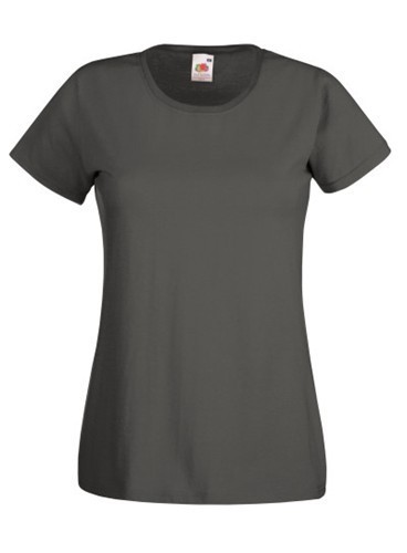 Fruit of the Loom, Valueweight, ženska pamučna majica kratkih rukava, svetlo grafit, XL
