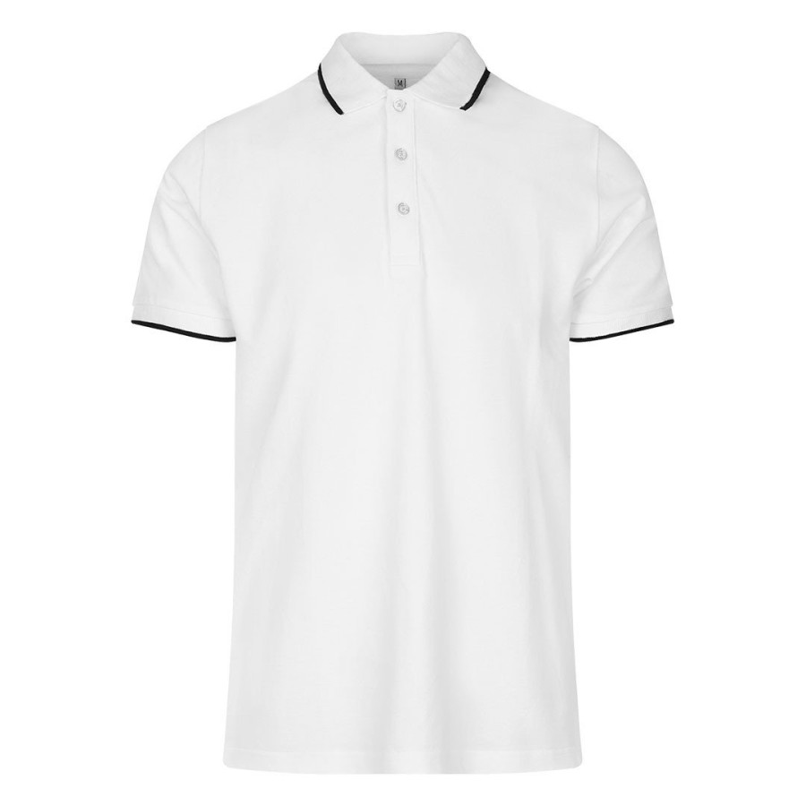 ATLANTIC, polo majica, 190 g/m2, bela