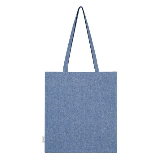 NATURELLA MELANGE 120, recycled cotton bag, 120 g/m2, blue