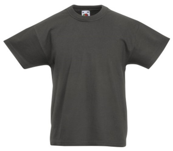 Fruit of the Loom, Original T, children's cotton T-shirt, light graphite, 9-11