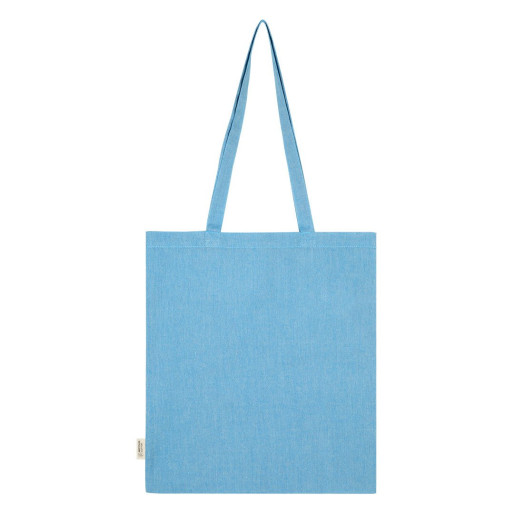 NATURELLA MELANGE 120, recycled cotton bag, 120 g/m2, turquoise