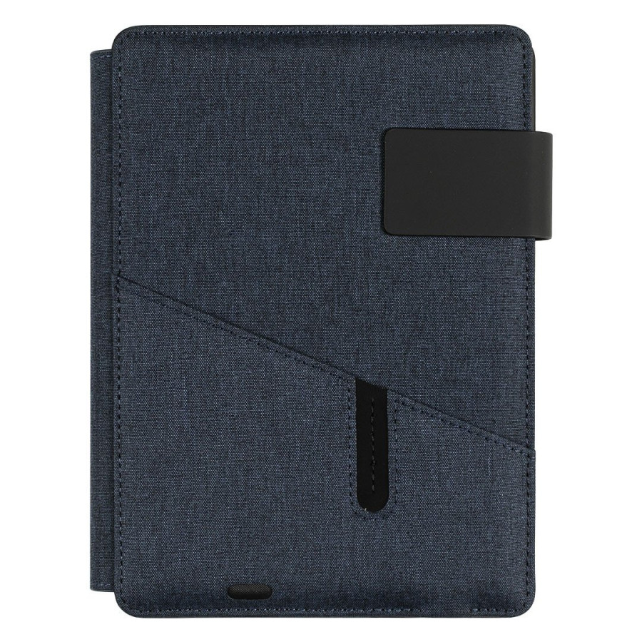 POWER NOTE, portfolio case with a5 notebook and power bank 5000 mah, blue