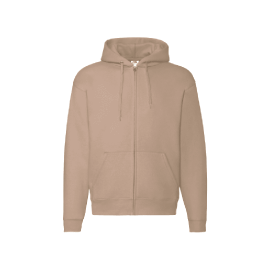 Fruit Of The Loom, Premium Hooded Sweat Jacket,Khaki, XL