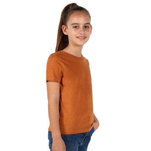 TERRA KID, dečja majica od organskog pamuka, 150g/m2, svetlo braon