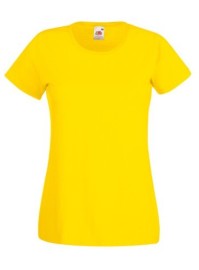 Fruit of the Loom, Valueweight, women's cotton T-shirt, yellow, M