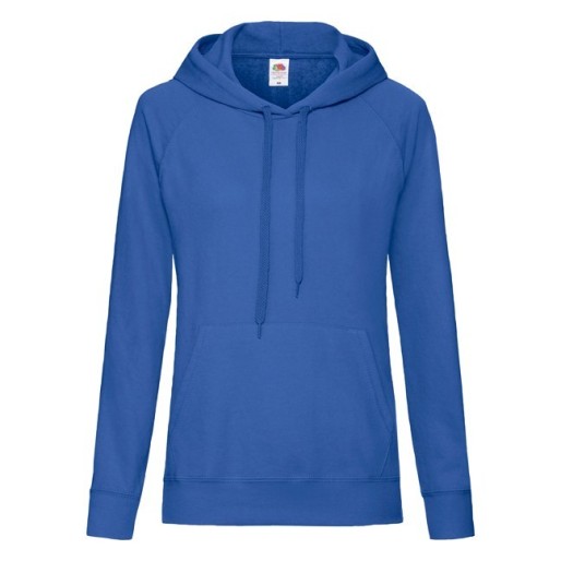Fruit of the Loom, Ladies Lightweight Hooded Sweat, hooded sweatshirt, royal blue, M