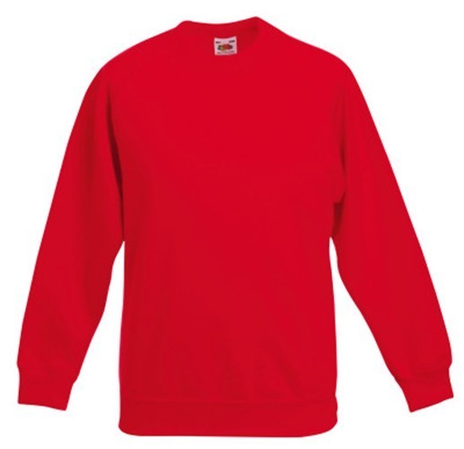 Fruit Of The Loom, Kids Premium Raglan Sweat, dečija dukserica, crvena, 3-4