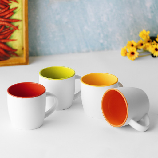 BERRY WHITE, keramička šolja, 300 ml, svetlo zelena