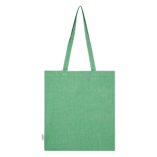NATURELLA MELANGE 120, recycled cotton bag, 120 g/m2, green
