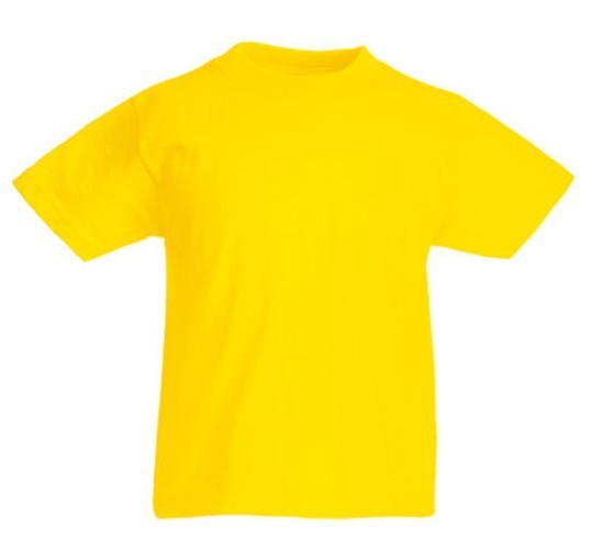 Fruit of the Loom, Original T, children's cotton T-shirt, yellow, 7-8