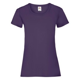 Fruit of the Loom, Valueweight, women's cotton T-shirt, purple, S