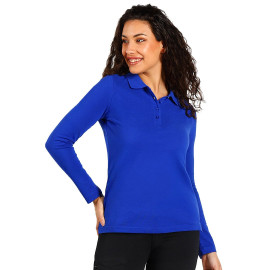 SUNNY LSL, women's long sleeve polo shirt, 180 g/m2, royal blue