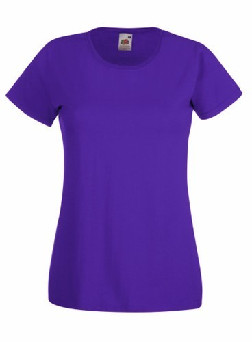 Fruit of the Loom, Valueweight, women's cotton T-shirt, purple, M