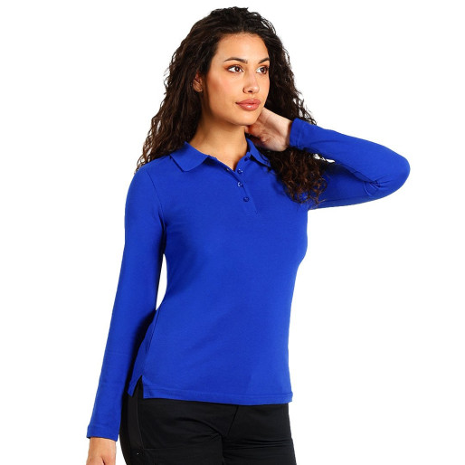 SUNNY LSL, ženska pamučna polo majica dugih rukava, 180 g/m2, rojal plava