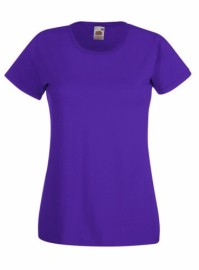 Fruit of the Loom, Valueweight, Women's Cotton T-shirt, Purple XS