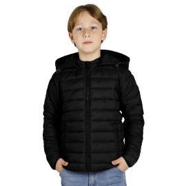 LIBERTY JACKET KID, kid's jacket with hood, black
