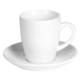 LUNGO, porcelain cup and saucer for "cappuccino", 150 ml, white