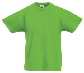 Fruit of the Loom, Original T, children's cotton T-shirt, lime, 5-6