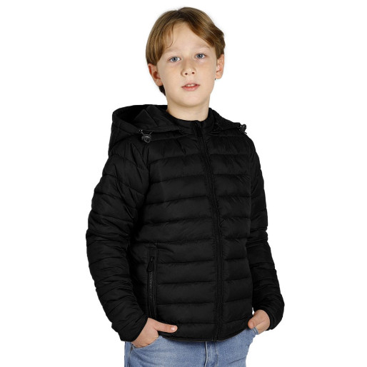 LIBERTY JACKET KID, dečja jakna sa kapuljačom, crna