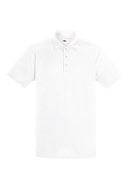 Fruit of the Loom, Performance Polo, sports polo shirt made of polyester, white, XL