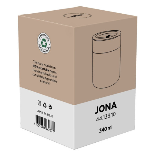 JONA, keramička šolja, 340 ml, crna