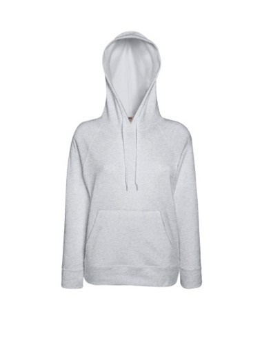 Fruit of the Loom, Ladies Lightweight Hooded Sweat, ženski duks sa kapuljačom, pepeljasto siva, S
