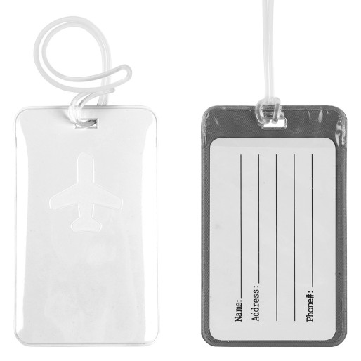 TROTERO, travel bag id card tag, white