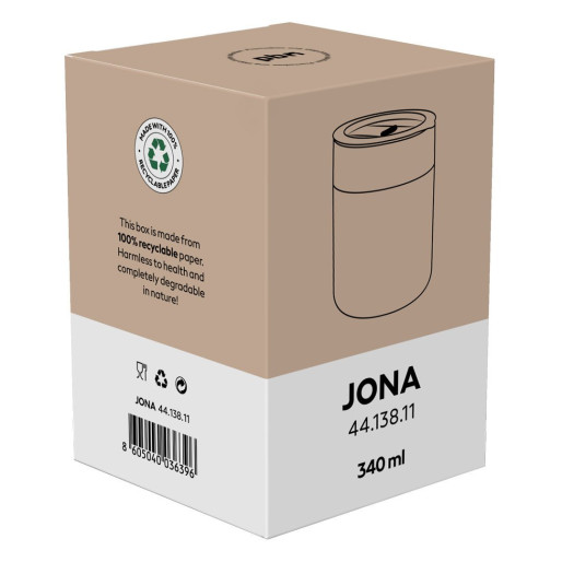 JONA, keramička šolja, 340 ml, tamno siva