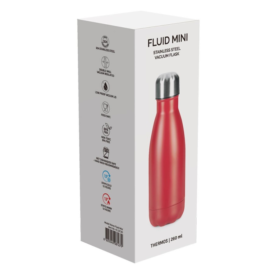 FLUID MINI, vacuum bottle, 160 ml, red