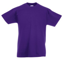 Fruit of the Loom, Original T, children's cotton T-shirt, purple, 14-15