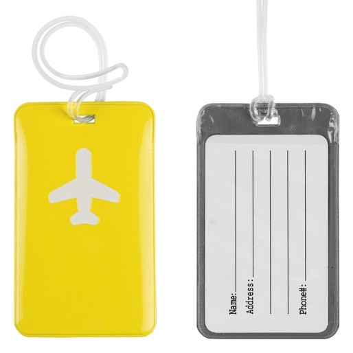 TROTERO, travel bag id card tag, yellow