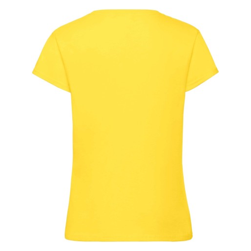 Fruit of the Loom, Sofspun, women's cotton cotton short sleeve t-shirt, yellow, 14-15