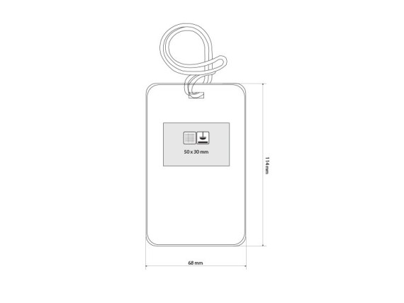 TROTERO, travel bag id card tag, red