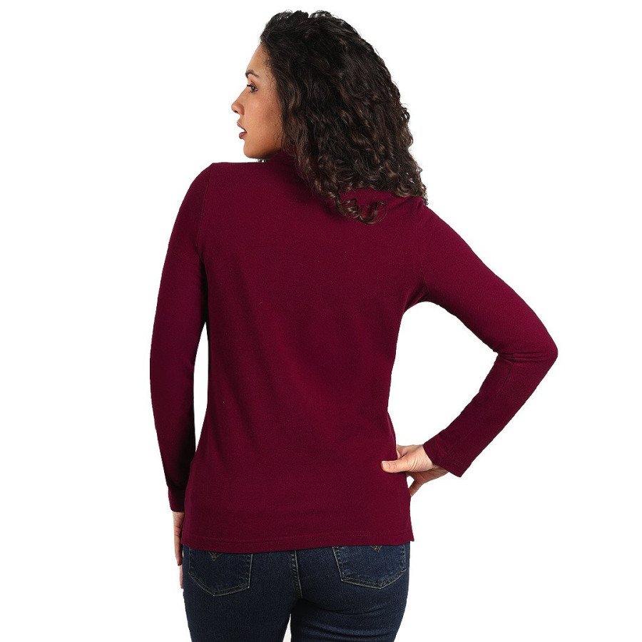 SUNNY LSL, women's long sleeve polo shirt, 180 g/m2, burgundy