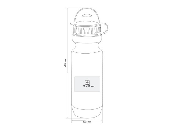 TOP FORM, plastična sportska flašica, bela