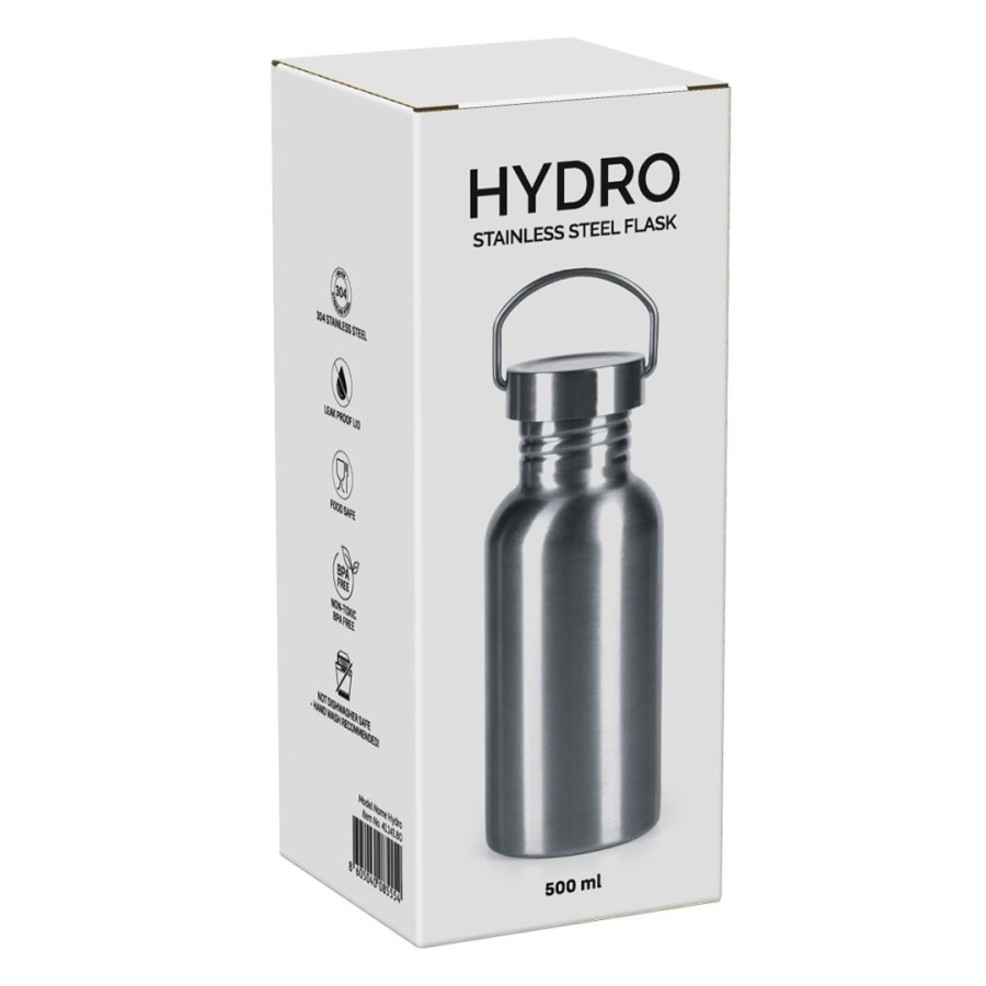 HYDRO, sportska boca, 500 ml, srebrni
