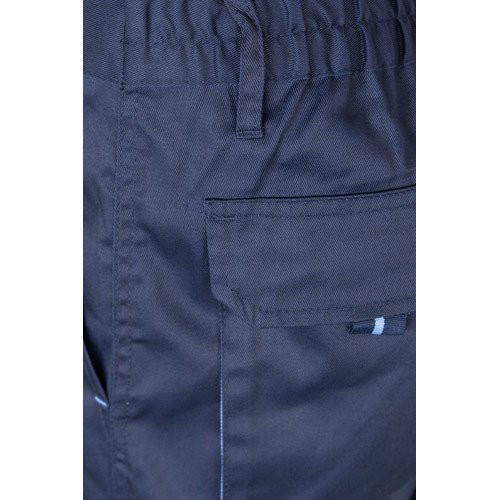 VL FIDES. Two-tone, multi-pocket stretch trousers (240g/m²), in cotton (46%), EME (38%) and polyester (16%)