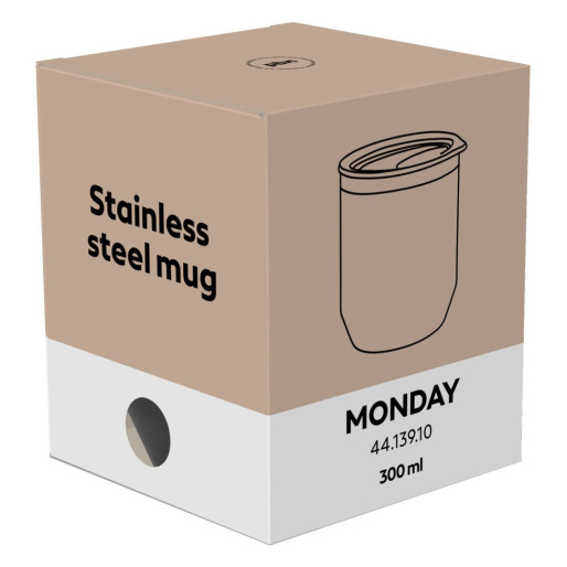 MONDAY, termos šolja, 300 ml, crna