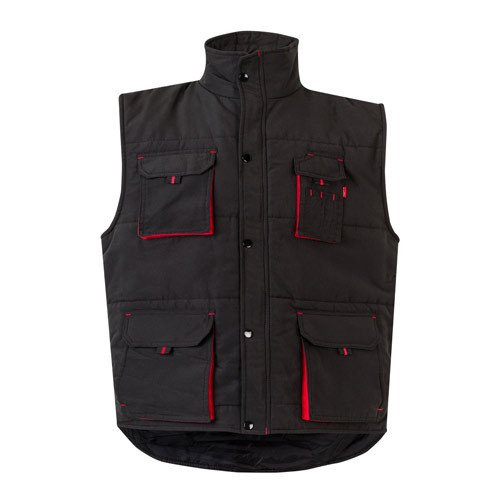 VL NERGAL. Padded vest, two-tone, multi-pocket (120g/m²), in polyester (100%)