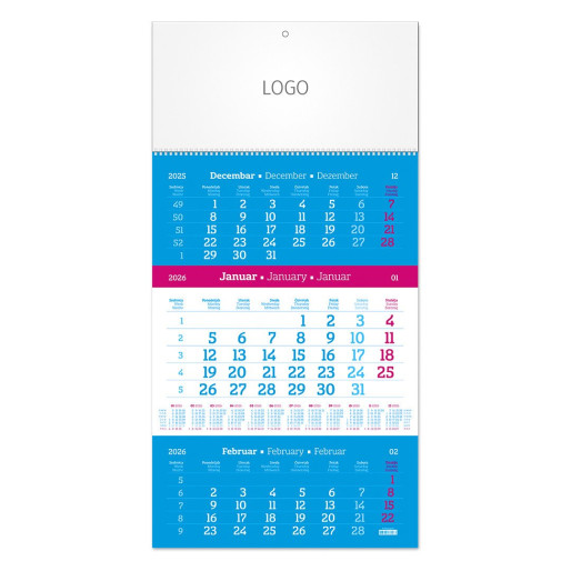 POSLOVNI 78, zidni kalendar: 12 lista, tromesečni