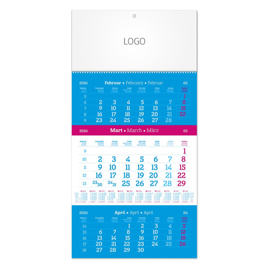 POSLOVNI 78, wall calendar, 12 pages, a3 format