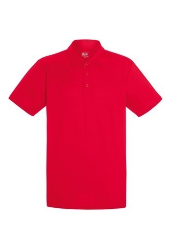 Fruit of the Loom, Performance Polo, sports polo shirt made of polyester, red, 2XL