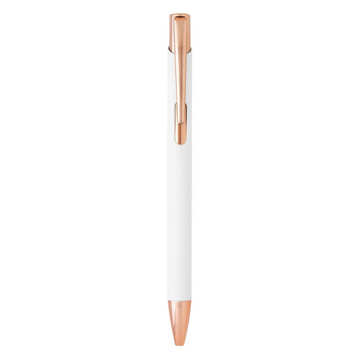 OGGI ROSE GOLD, metal ball pen, white