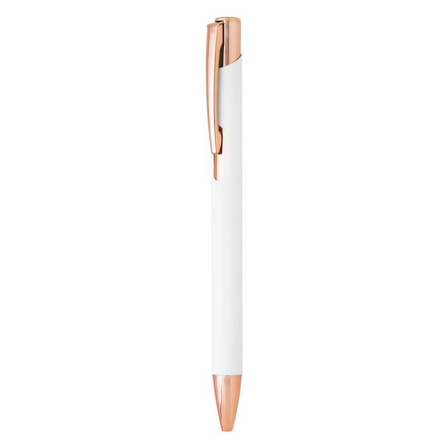 OGGI ROSE GOLD, metal ball pen, white