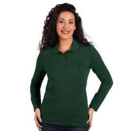 SUNNY LSL, women's long sleeve polo shirt, 180 g/m2, forest green