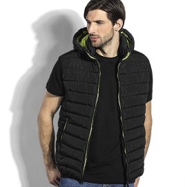 MAVERICK, winter hooded vest, black