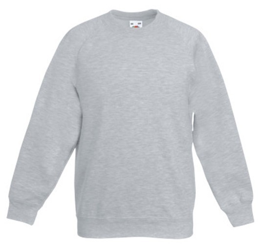 Fruit Of The Loom, Kids Premium Raglan Sweat, dečija dukserica, pepeljasto siva, 3-4