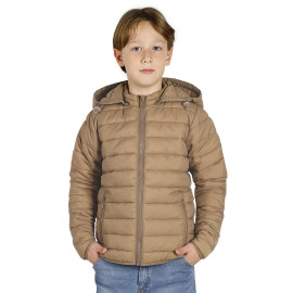 LIBERTY JACKET KID, kid's jacket with hood, light brown