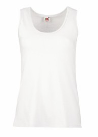 Fruit of the Loom, Ladies Valueweight Athletic Vest, Women's Athletic T-shirt, White, 2XL