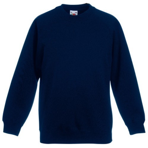 Fruit Of The Loom, Kids Premium Raglan Sweat, dečija dukserica, tamno teget, 12-13